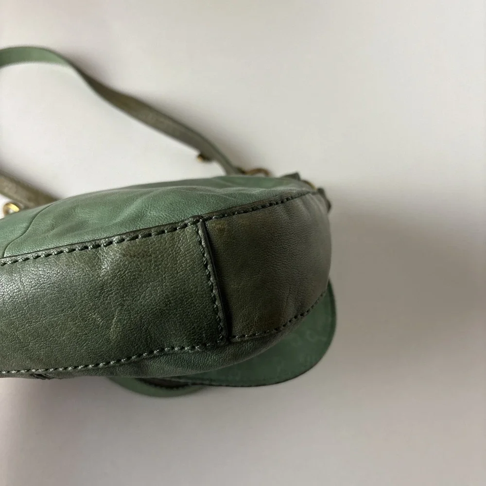 Vintage FOSSIL Y2K Crossbody Strap Leather Turn Lock Flap Bag Purse Handbag - Picture 12 of 16